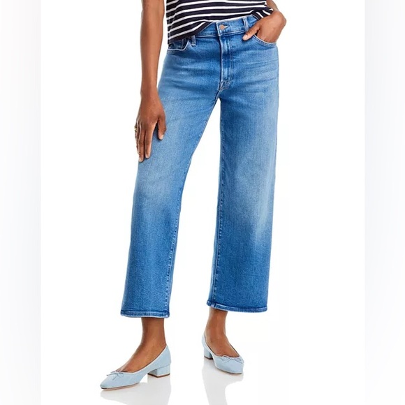 MOTHER Denim - MOTHER The Dodger High Rise Ankle Wide Leg Jeans in Work Hard Play Hard